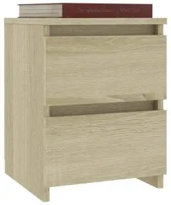 vidaXL Bedside Cabinets 2 pcs Sonoma Oak 30x30x40 cm Chipboard