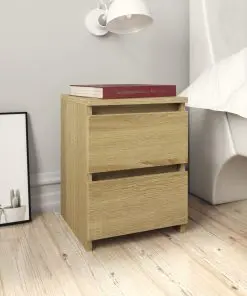 vidaXL Bedside Cabinets 2 pcs Sonoma Oak 30x30x40 cm Chipboard