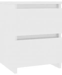 vidaXL Bedside Cabinet High Gloss White 30x30x40 cm Chipboard
