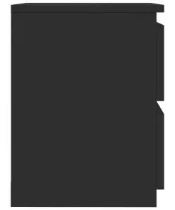 vidaXL Bedside Cabinet High Gloss Black 30x30x40 cm Chipboard