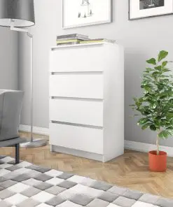 vidaXL Sideboard White 60x35x98.5 cm Chipboard