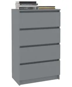 vidaXL Sideboard Grey 60x35x98.5 cm Chipboard