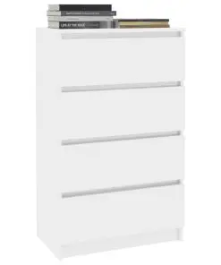 vidaXL Sideboard High Gloss White 60x35x98,5 cm Chipboard