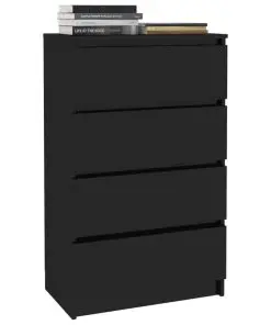 vidaXL Sideboard High Gloss Black 60x35x98.5cm Chipboard
