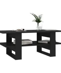 vidaXL Coffee Table Black 110x55x42 cm Chipboard