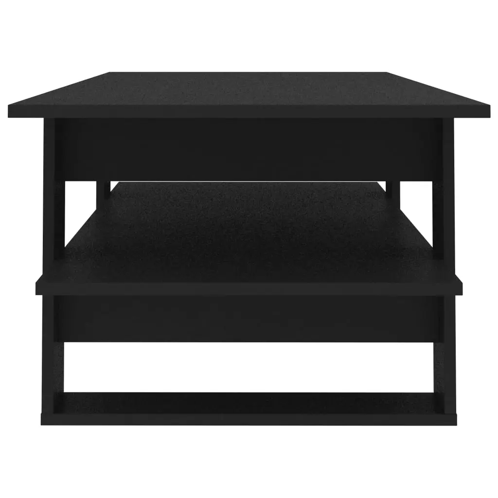 vidaXL Coffee Table Black 110x55x42 cm Chipboard