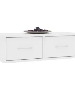 vidaXL Wall-mounted Drawer Shelf White 60x26x18.5 cm Chipboard