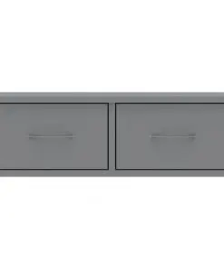 vidaXL Wall-mounted Drawer Shelf Grey 60x26x18.5 cm Chipboard
