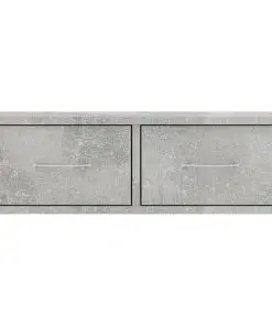 vidaXL Wall-mounted Drawer Shelf Concrete Grey 60x26x18.5 cm Chipboard