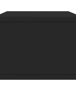vidaXL Wall-mounted Drawer Shelf High Gloss Black 60x26x18.5 cm Chipboard