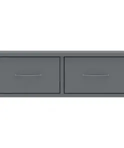 vidaXL Wall-mounted Drawer Shelf High Gloss Grey 60x26x18.5 cm Chipboard