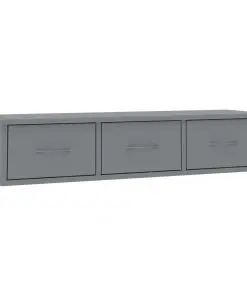 vidaXL Wall-mounted Drawer Shelf Grey 90x26x18.5 cm Chipboard