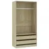 vidaXL Wardrobe Sonoma Oak 100x50x200 cm Chipboard vidaXL Wardrobe Sonoma Oak 100x50x200 cm Chipboard