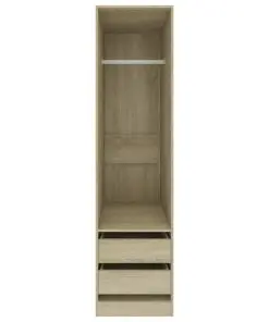 vidaXL Wardrobe with Drawers Sonoma Oak 50x50x200 cm Chipboard