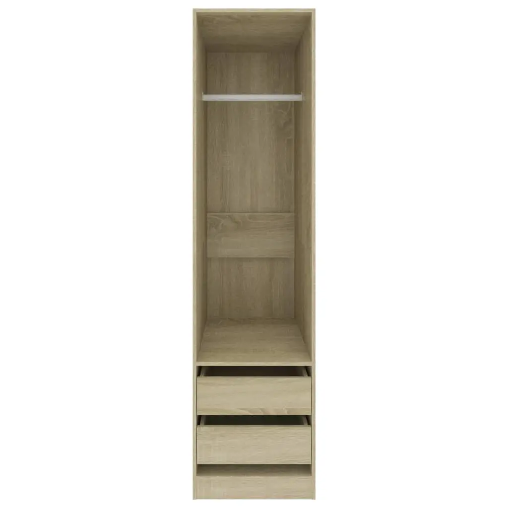 vidaXL Wardrobe with Drawers Sonoma Oak 50x50x200 cm Chipboard