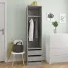vidaXL Wardrobe with Drawers Concrete Grey 50x50x200 cm Chipboard vidaXL Wardrobe with Drawers Concrete Grey 50x50x200 cm Chipboard
