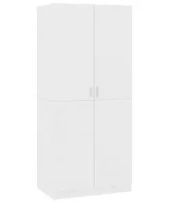 vidaXL Wardrobe White 80x52x180 cm Chipboard
