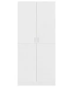 vidaXL Wardrobe White 80x52x180 cm Chipboard