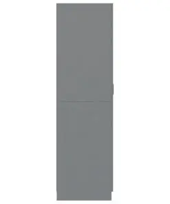 vidaXL Wardrobe Grey 80x52x180 cm Chipboard