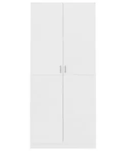 vidaXL Wardrobe White 90x52x200 cm Chipboard