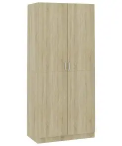 vidaXL Wardrobe Sonoma Oak 90x52x200 cm Chipboard