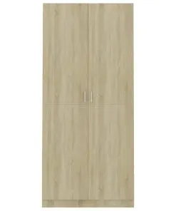 vidaXL Wardrobe Sonoma Oak 90x52x200 cm Chipboard
