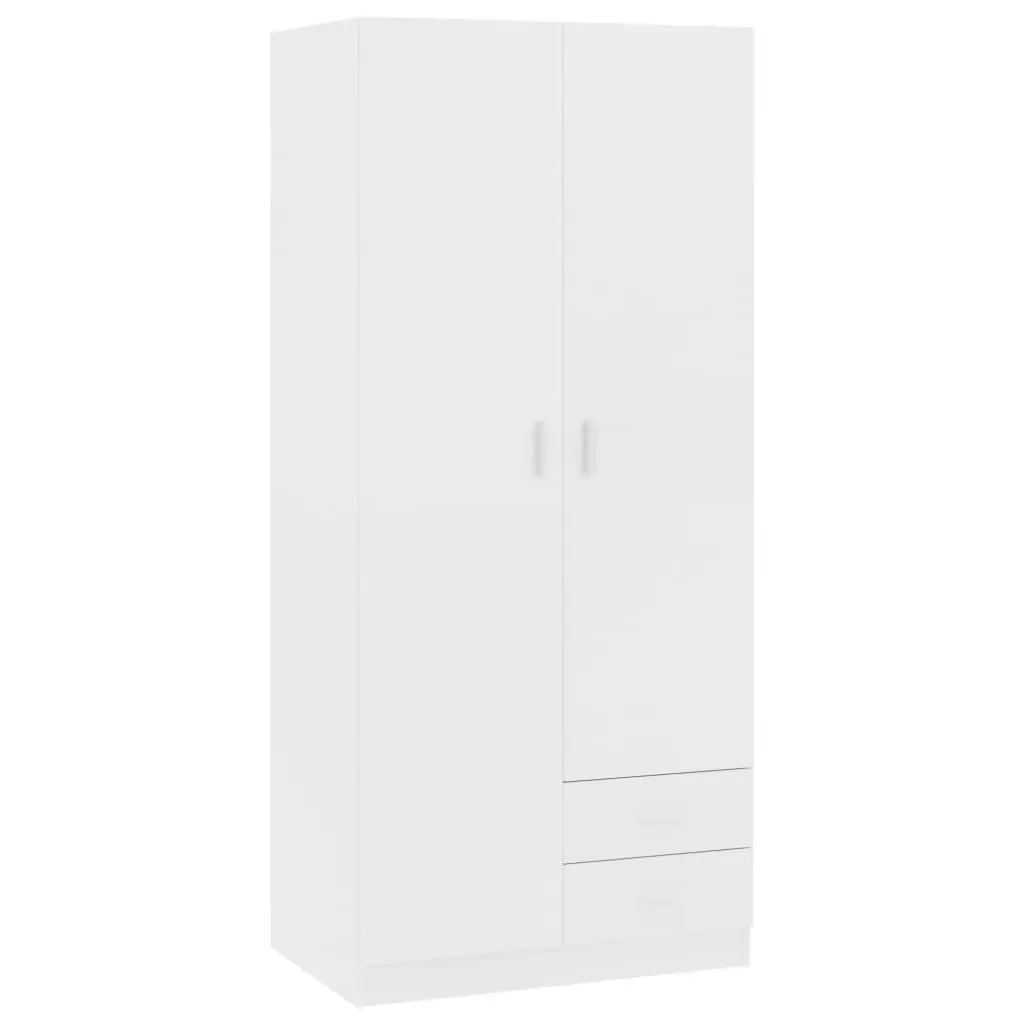 vidaXL Wardrobe White 80x52x180 cm Chipboard