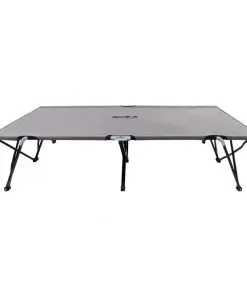 vidaXL Two Person Folding Sun Lounger Grey Steel