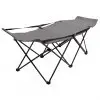 vidaXL Folding Sun Lounger Grey Steel vidaXL Folding Sun Lounger Grey Steel