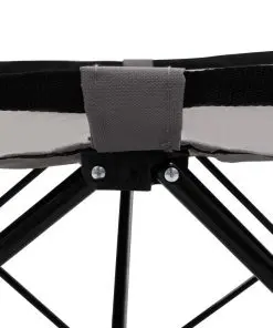 vidaXL Folding Sun Lounger Grey Steel