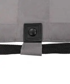 vidaXL Folding Sun Lounger Grey Steel