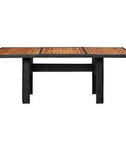 vidaXL 11 Piece Outdoor Lounge Set Poly Rattan Black