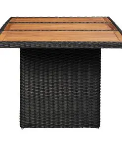 vidaXL 11 Piece Outdoor Lounge Set Poly Rattan Black