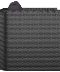 vidaXL Single Sofa with Cushions Poly Rattan Black