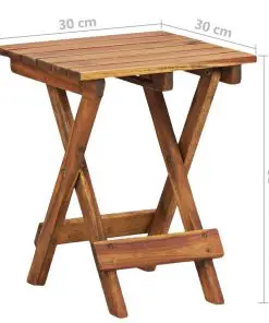 vidaXL Plant Stand 30x30x38 cm Solid Acacia Wood