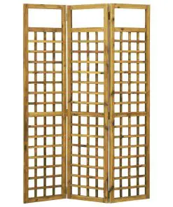 vidaXL 3-Panel Room Divider/Trellis Solid Acacia Wood 120×170 cm