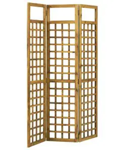 vidaXL 3-Panel Room Divider/Trellis Solid Acacia Wood 120×170 cm