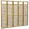 vidaXL 5-Panel Room Divider/Trellis Solid Acacia Wood 200×170 cm