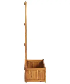 vidaXL Planter with Trellis 80x38x150 cm Solid Acacia Wood