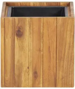 vidaXL Garden Planter Pot 24.5×24.5×24.5 cm Solid Acacia Wood