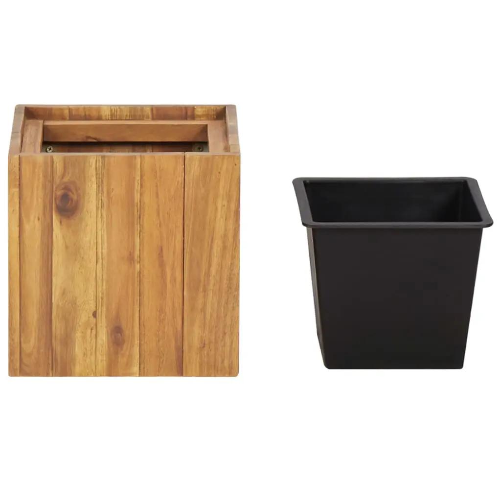 vidaXL Garden Planter Pot 24.5×24.5×24.5 cm Solid Acacia Wood