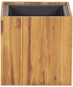 vidaXL Garden Planter Pot 33.5×33.5×33.5 cm Solid Acacia Wood
