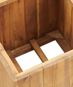 vidaXL Garden Planter Pot 43.5×43.5×44 cm Solid Acacia Wood