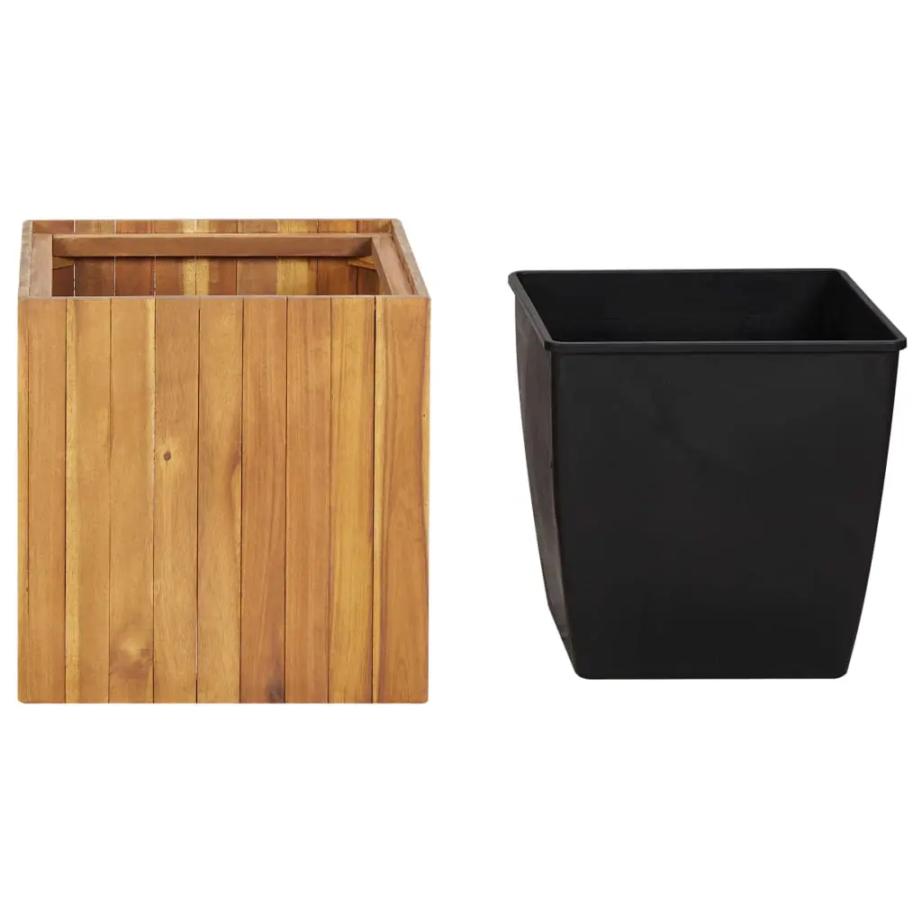vidaXL Garden Planter Pot 43.5×43.5×44 cm Solid Acacia Wood
