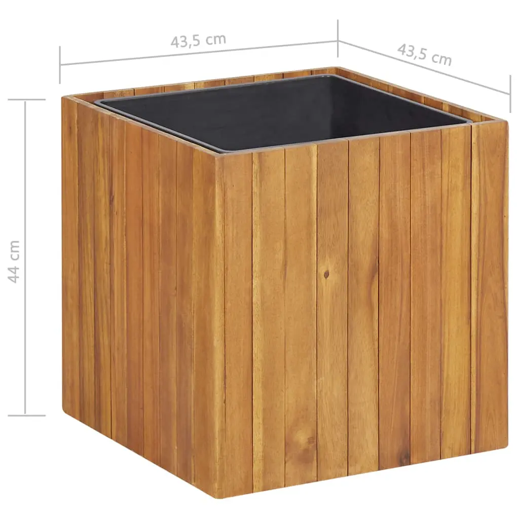 vidaXL Garden Planter Pot 43.5×43.5×44 cm Solid Acacia Wood