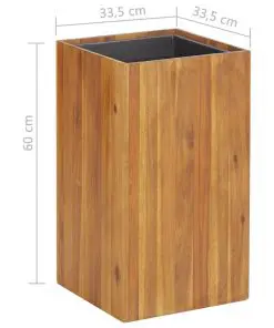 vidaXL Garden Planter 33.5×33.5×60 cm Solid Acacia Wood