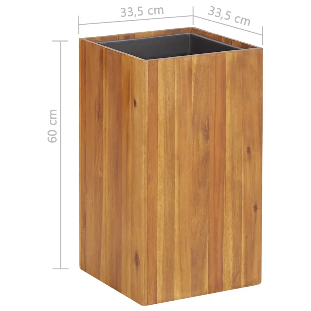 vidaXL Garden Planter 33.5×33.5×60 cm Solid Acacia Wood