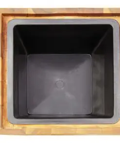 vidaXL Garden Planter with 3 Pots Solid Acacia Wood