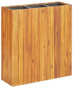 vidaXL Garden Planter with 3 Pots Solid Acacia Wood