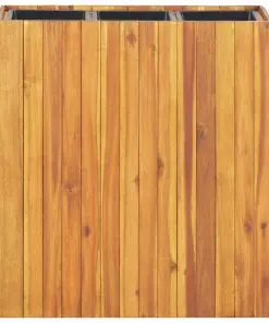 vidaXL Garden Planter with 3 Pots Solid Acacia Wood